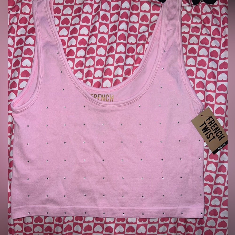 Pink Embellished Women's Top